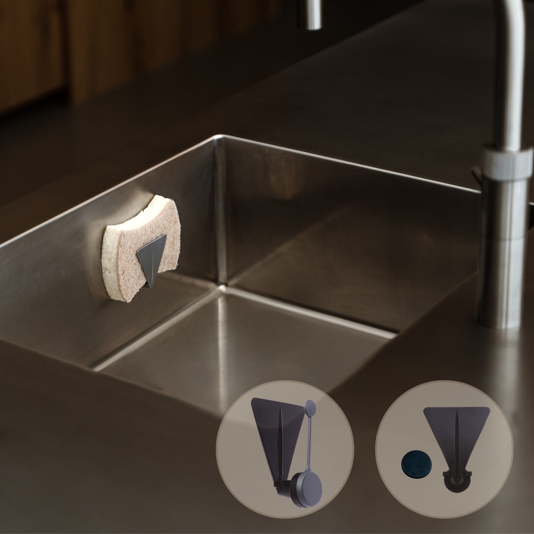 Magnetic Dish Brush & Sponge Holder